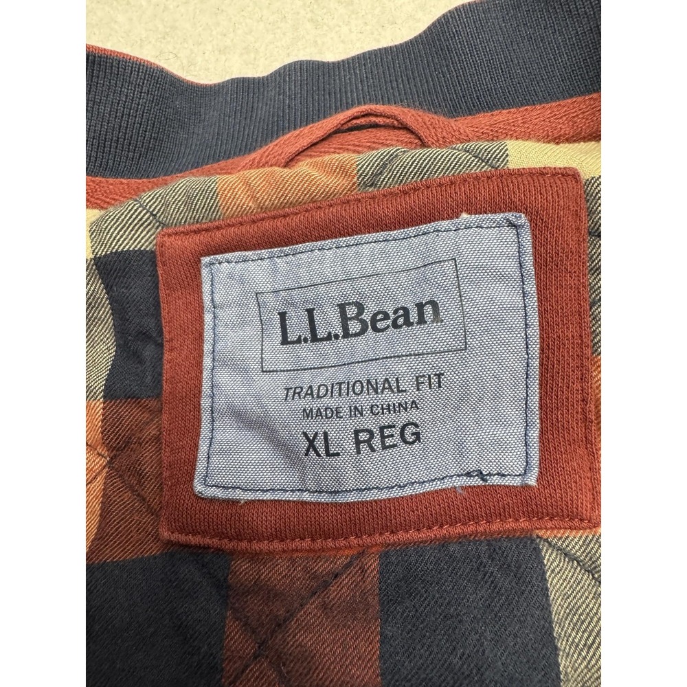 L.L. Bean Rust Red Bomber Jacket - Picture 2 of 9
